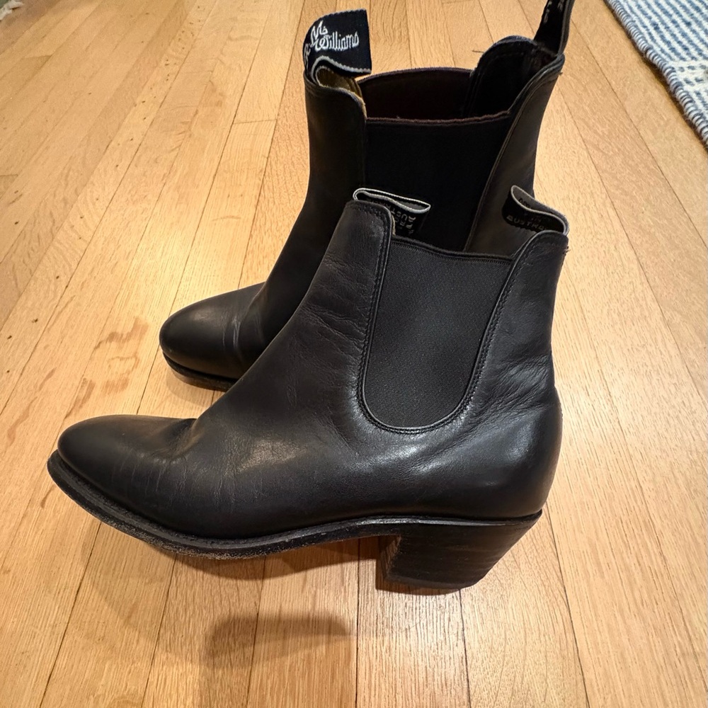R.M. Williams Black Leather Ankle Booties